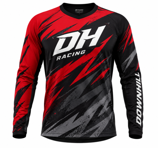 Custom Mountain Biking Jersey – Men's Long Sleeve Trail Riding Jersey | Breathable Moisture-Wicking Performance Cycling Jersey