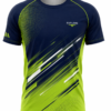 Trekking Performance T-Shirt in dark blue and lime green.
