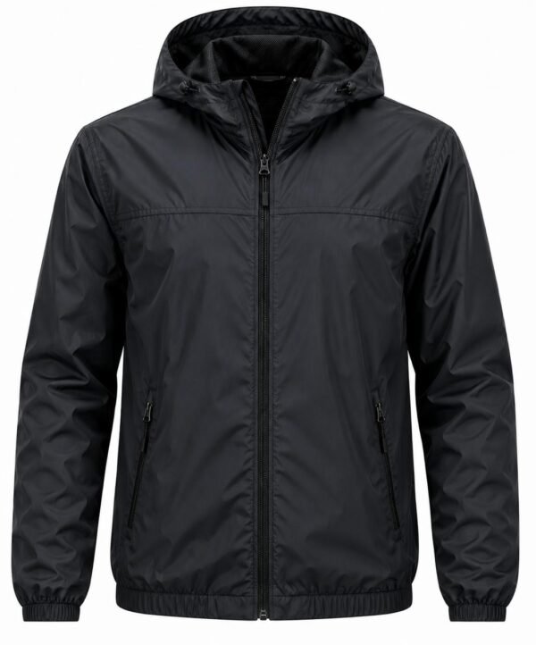 Men's Lightweight Hooded Windbreaker Jacket  Hiking & Camping Rain Jacket