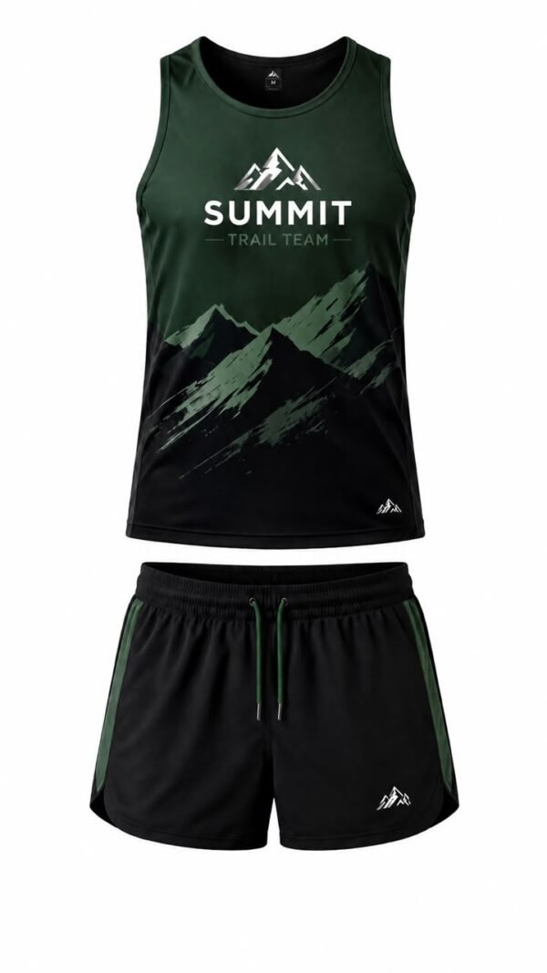 Custom Men's Trail Running Uniform | Performance Running Singlet & Shorts | Lightweight Athletic Apparel